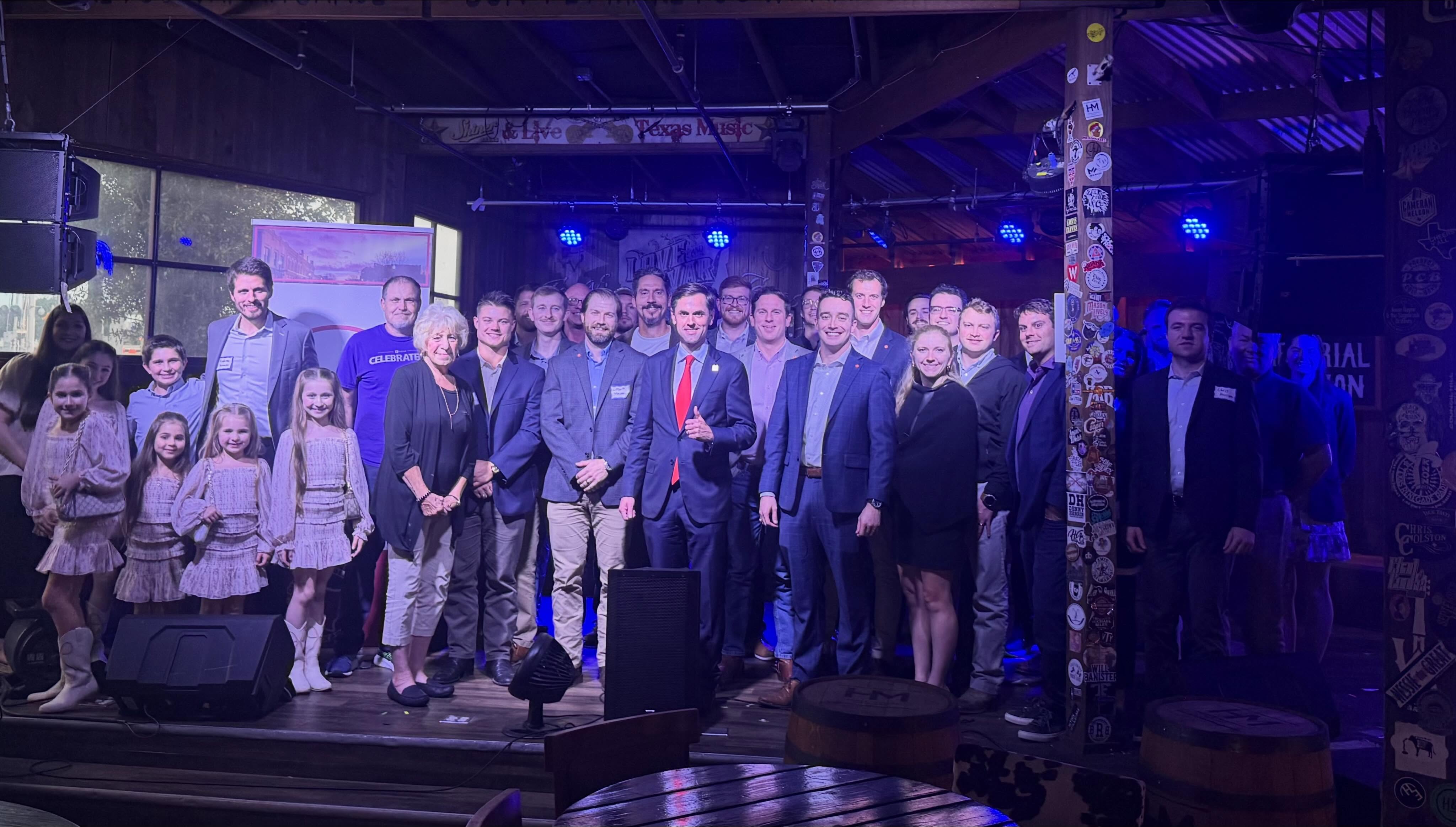Plano Young Republicans gathered with State Senator Mayes Middleton