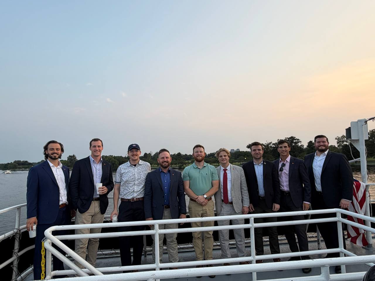Young Republicans from Texas together on the waterfront in Washington, D.C.